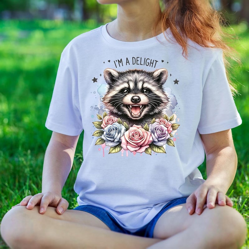 Shejdgart Dtf Transfers Ready to Press - 20 Pcs Funny Animal Iron on Patches for T-Shirts, Sarcastic Raccoon Skeleton Cat Cow Heat Transfer Designs Vinyl Stickers, Iron on Decals for DIY Clothes Bags - Image 3